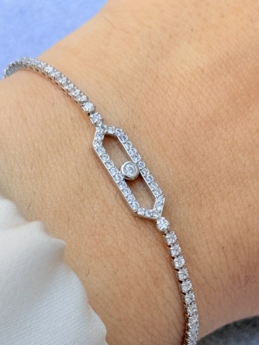 Baget Taşlı Modern Bilezik resmi