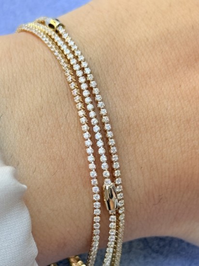 Minimal Taşlı Gümüş Bilezik resmi