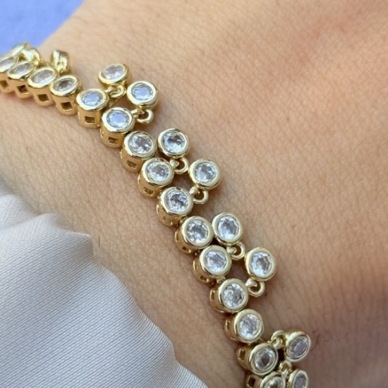 Sallantılı Yuvarlak Taşlı Bileklik resmi