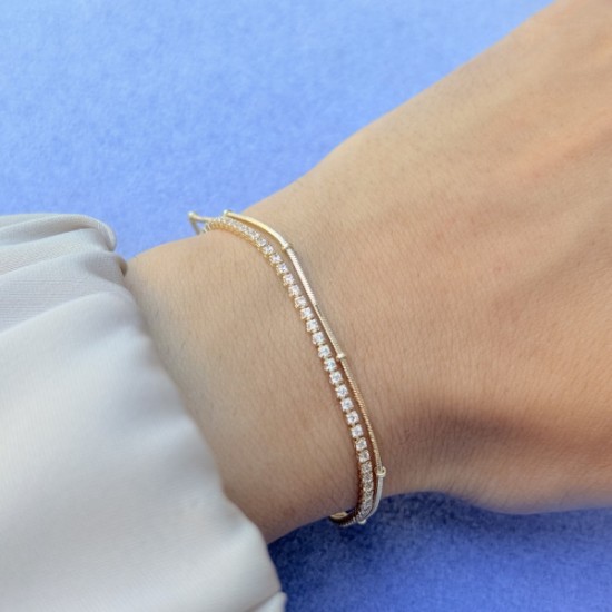İnce Çift Sıra Bileklik resmi