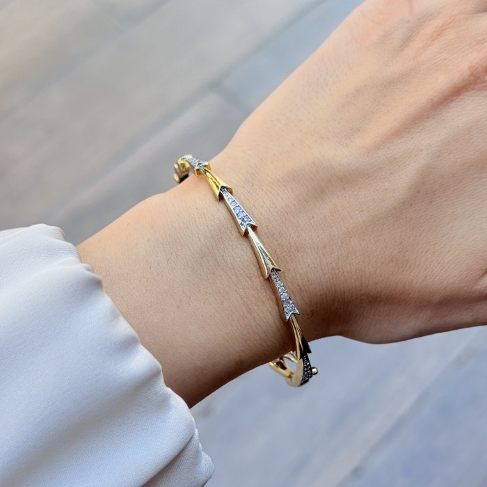 İkili Renkli Dikenli Bileklik resmi