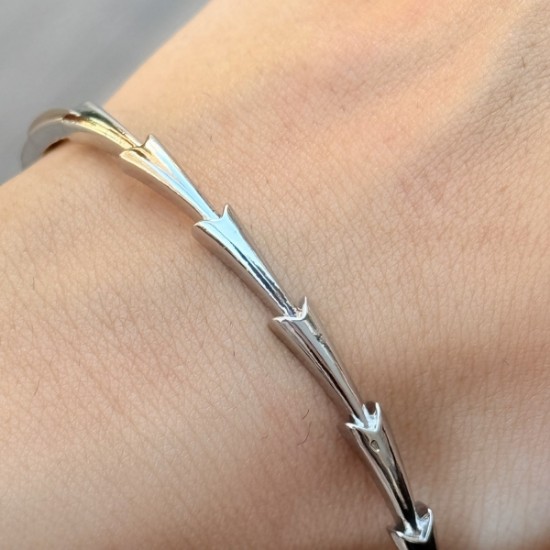 Gümüş Diken Detaylı Bileklik resmi