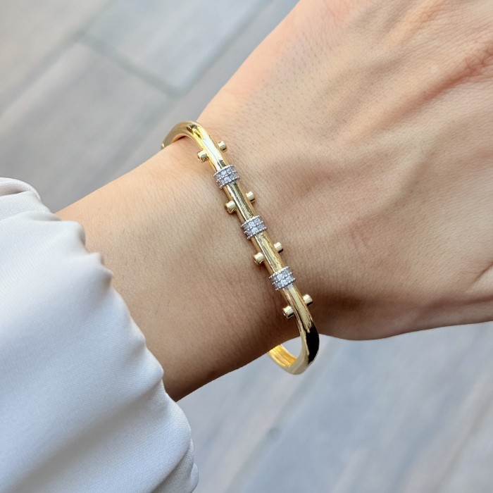 Taş Sıralı Altın Bileklik resmi