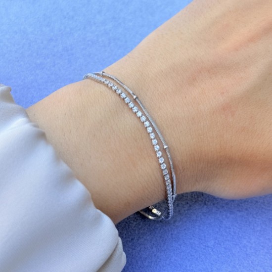 İkili Sıra Taşlı Bileklik resmi