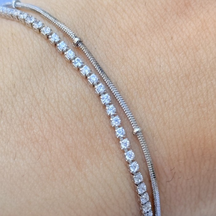 İkili Sıra Taşlı Bileklik resmi