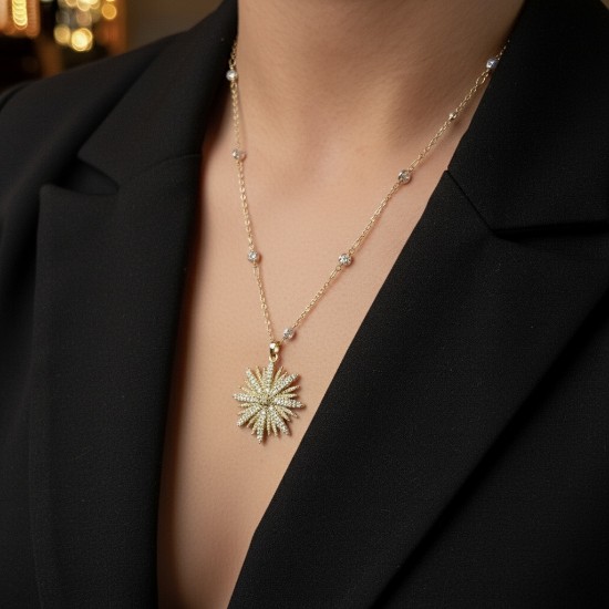 Güneş Motifli Kolye resmi