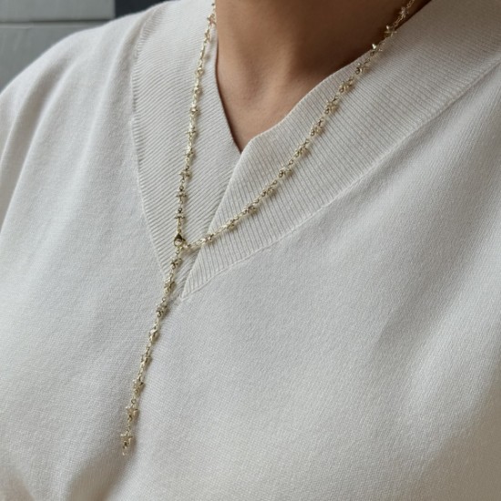 Yıldız Taşlı Zincir Kolye resmi