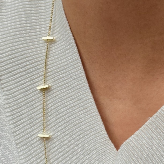 Minimal Çubuk Detaylı kısa Kolye resmi