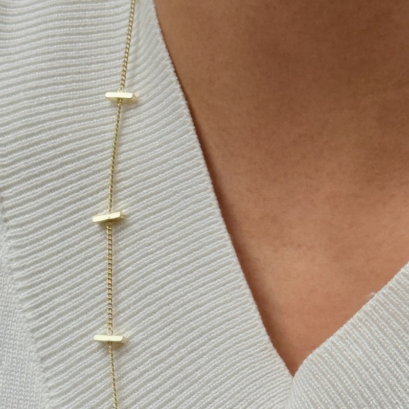 Minimal Çubuk Detaylı kısa Kolye resmi