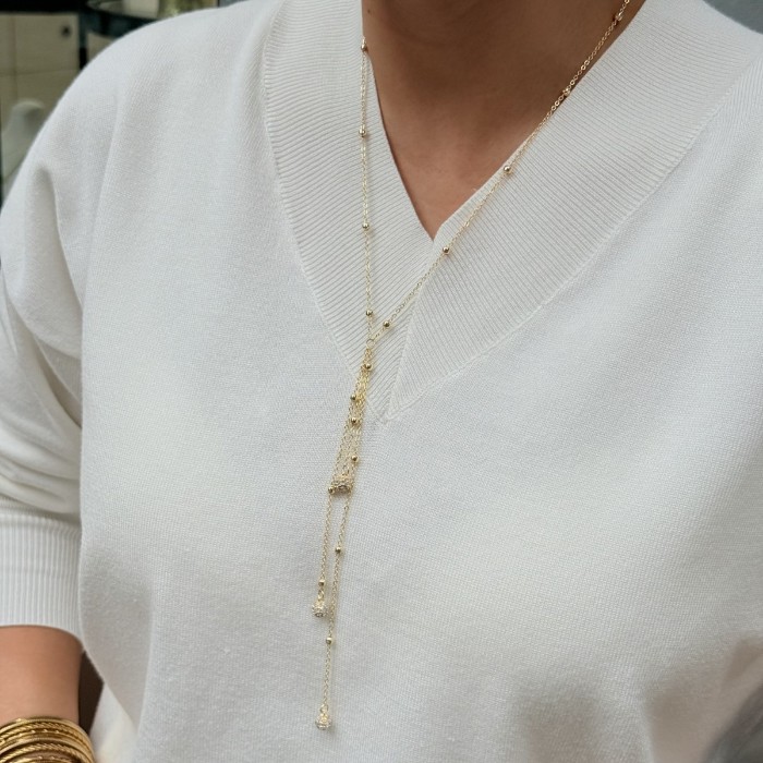 Çok Katlı Top Sallantılı Kolye resmi