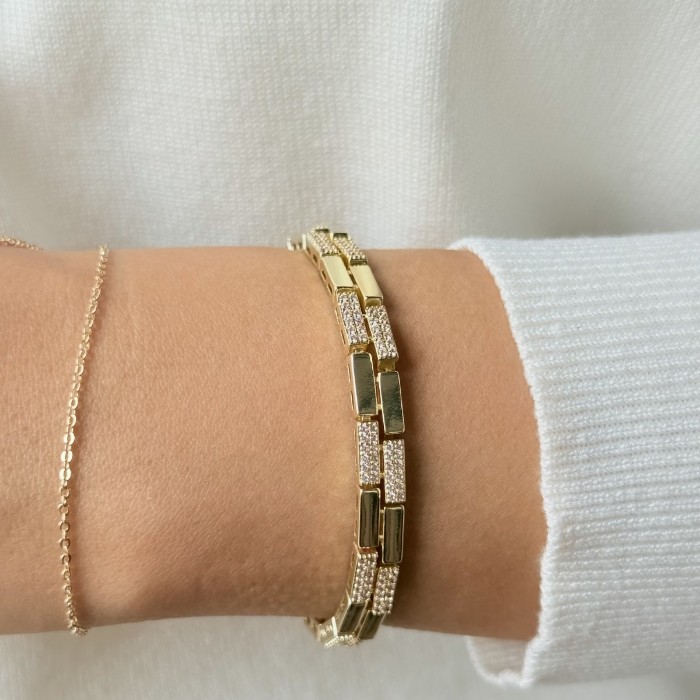 Özel Tasarım İtalyan Zincir Altın Kolye resmi