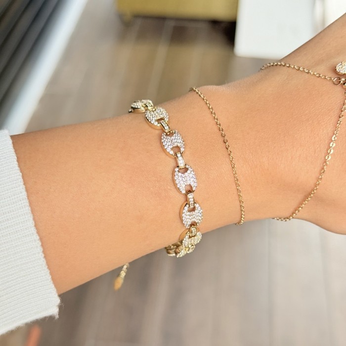 Baget Taşlı Altın Bileklik resmi