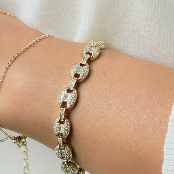 Baget Taşlı Altın Bileklik resmi