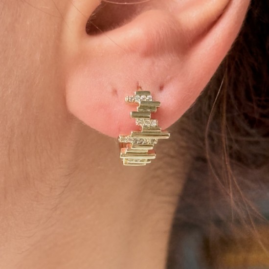 Katmanlı Işıltılı Küpe resmi