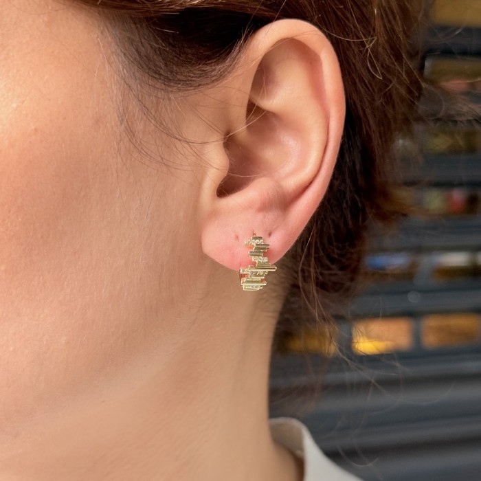 Katmanlı Işıltılı Küpe resmi