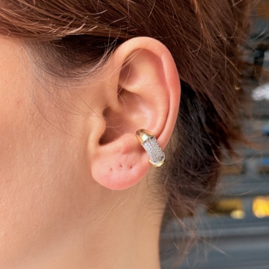 Taşlı Minimal Halka kıkırdak resmi