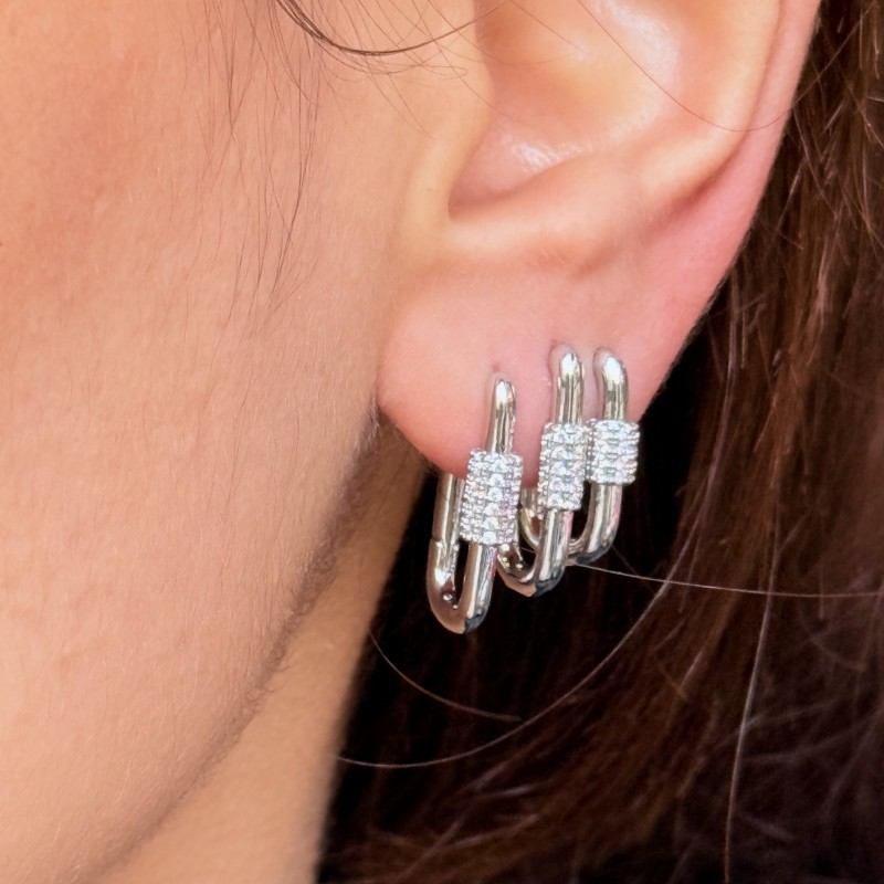  Üç Halkalı Küpe (Gümüş) resmi