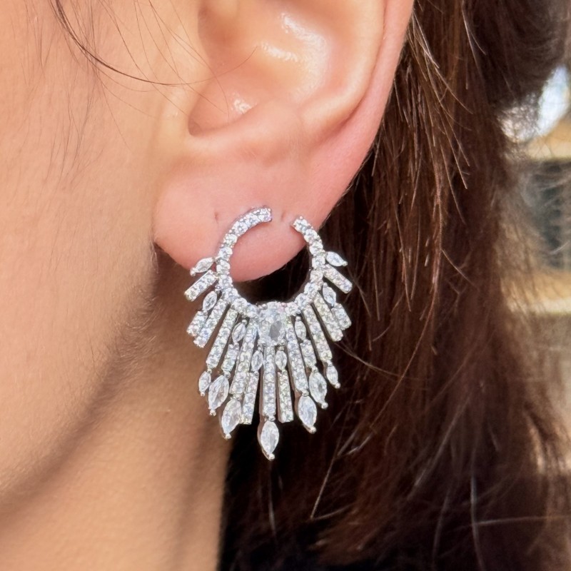 Işıltı Halkası Küpe (Gümüş) resmi