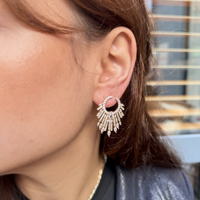 Işıltı Halkası Küpe (Altın) resmi