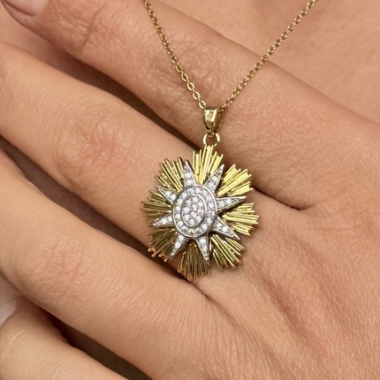 Güneş Yıldızı Kolye – Gold resmi