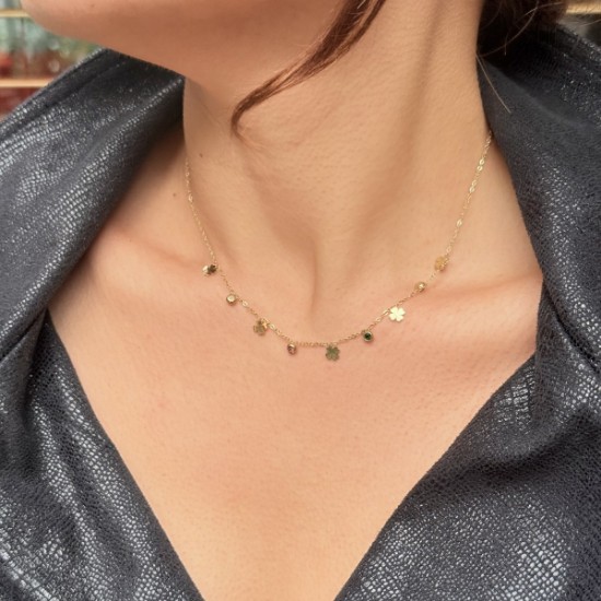 Şans Sembollü Charm Kolye – Gold resmi