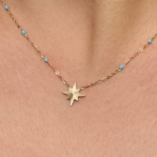⭐ Turkuaz Yıldız Kolye resmi