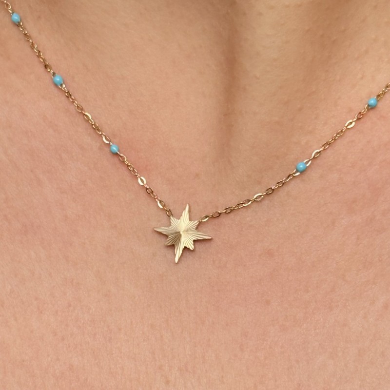 ⭐ Turkuaz Yıldız Kolye resmi
