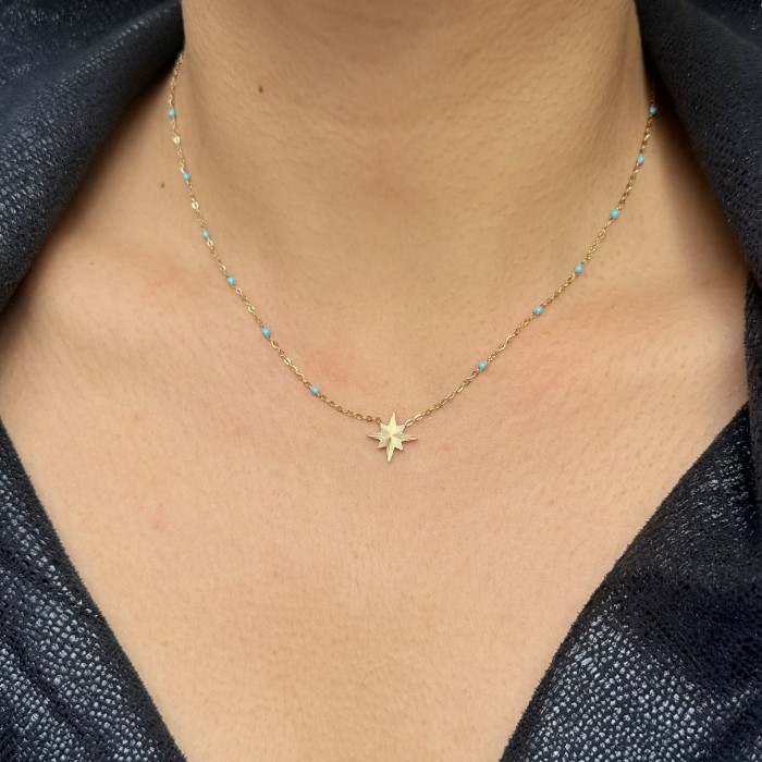 ⭐ Turkuaz Yıldız Kolye resmi
