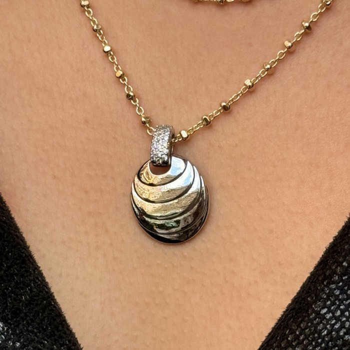 İki Katlı Doku Kolye (Altın) resmi