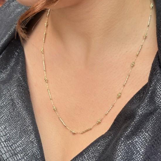 İnce Bambu Zincir Kolye (Kısa) resmi