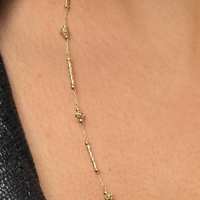 İnce Bambu Zincir Kolye (Kısa) resmi