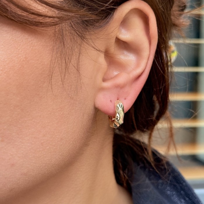 Dokulu Gold Küpe resmi