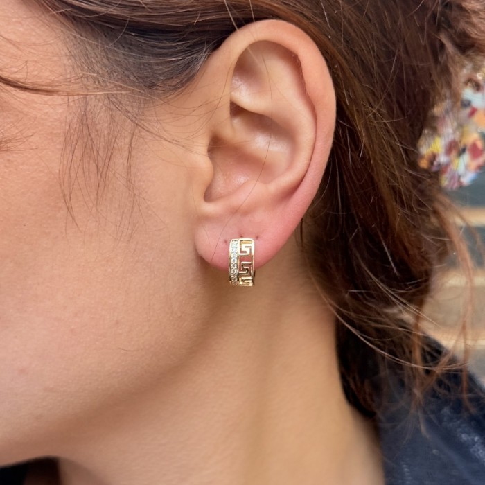 Geometrik Desenli Küpe resmi