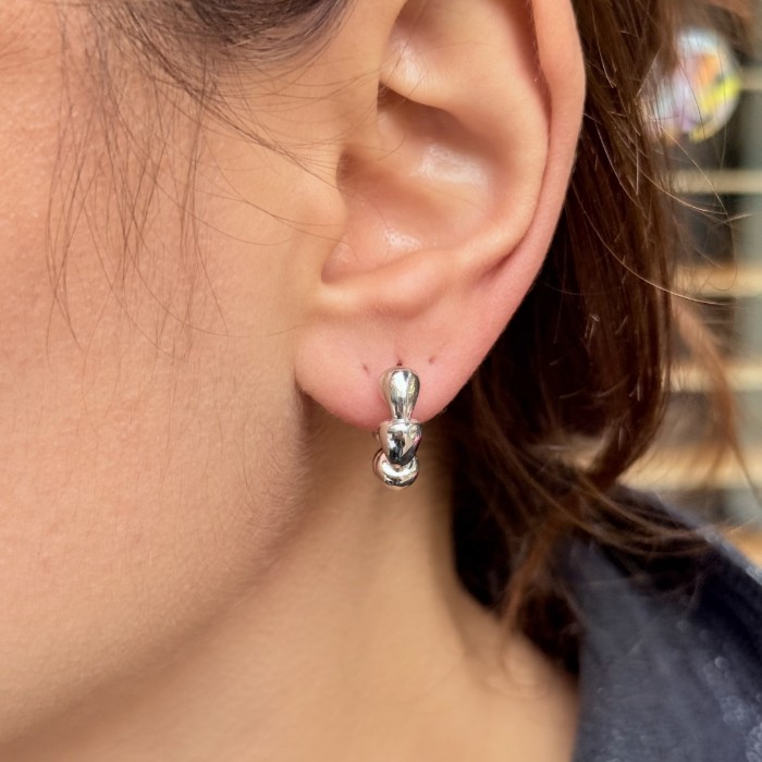 Gümüş Organik Form Küpe resmi