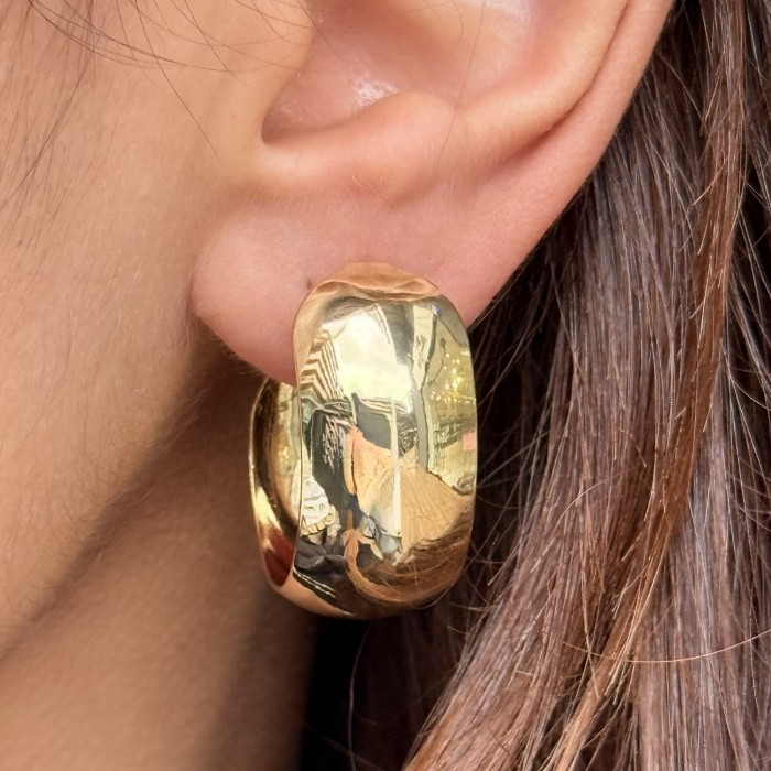 Doku Işıltı Halka Küpe resmi