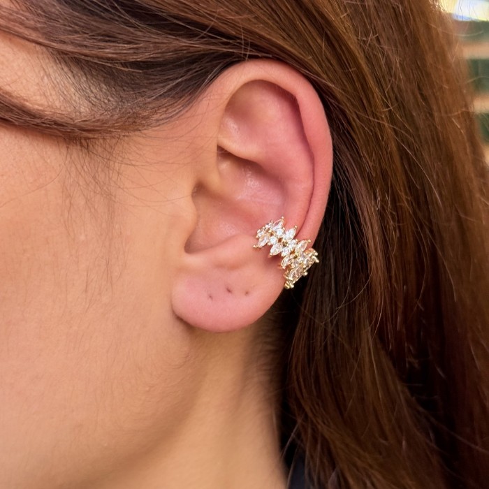 Marquise Bloom Ear Cuff – Gold resmi