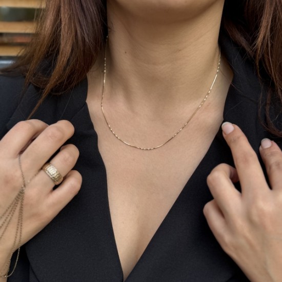 Balıksırtı İnce Zincir Kolye resmi