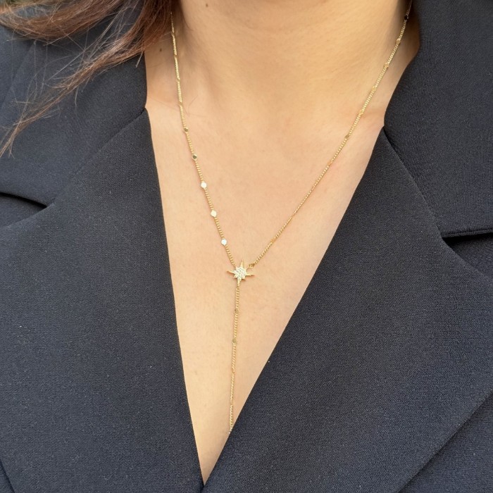 Starglow Disc Lariat – Gold resmi