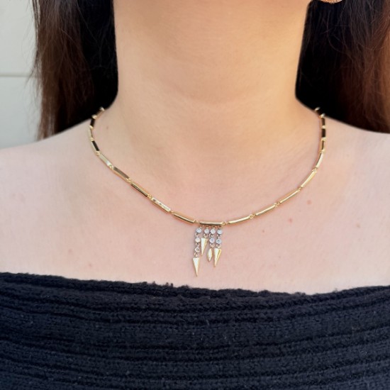 Spike Üç Sarkaç Choker resmi