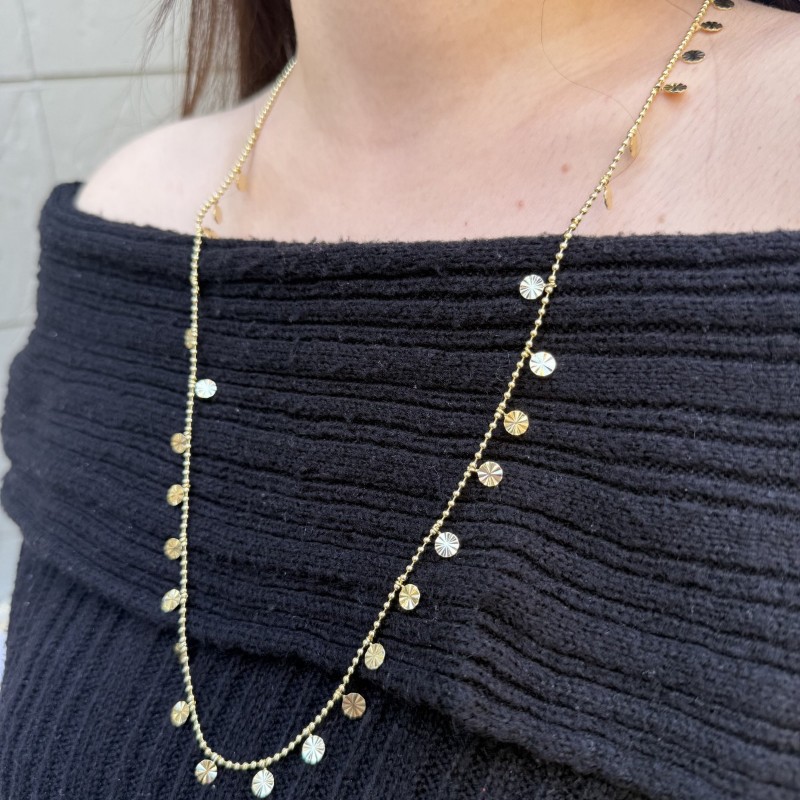 Coin Mini Disk Zincir Kolye resmi