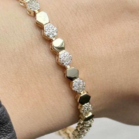 Hex Altıgen Taşlı Bileklik resmi